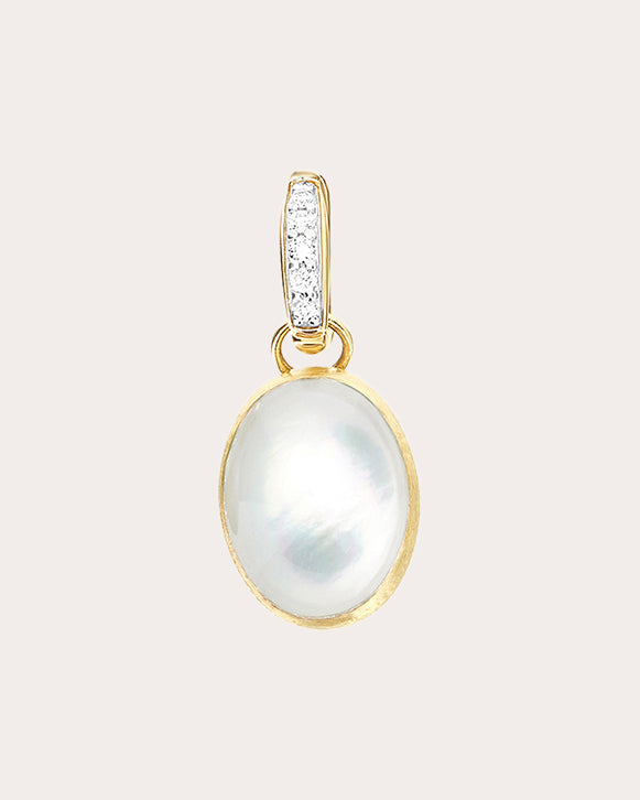 Small Dolce Vita 18K Gold Mother of Pearl Rock Crystal and Diamond Pendant