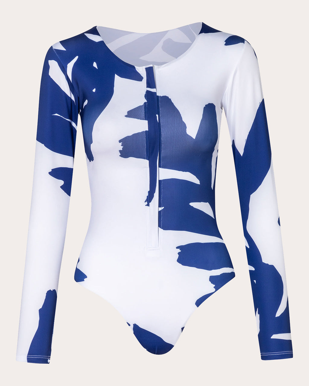 Paradiso Palms Printed Zip-Front Swimsuit