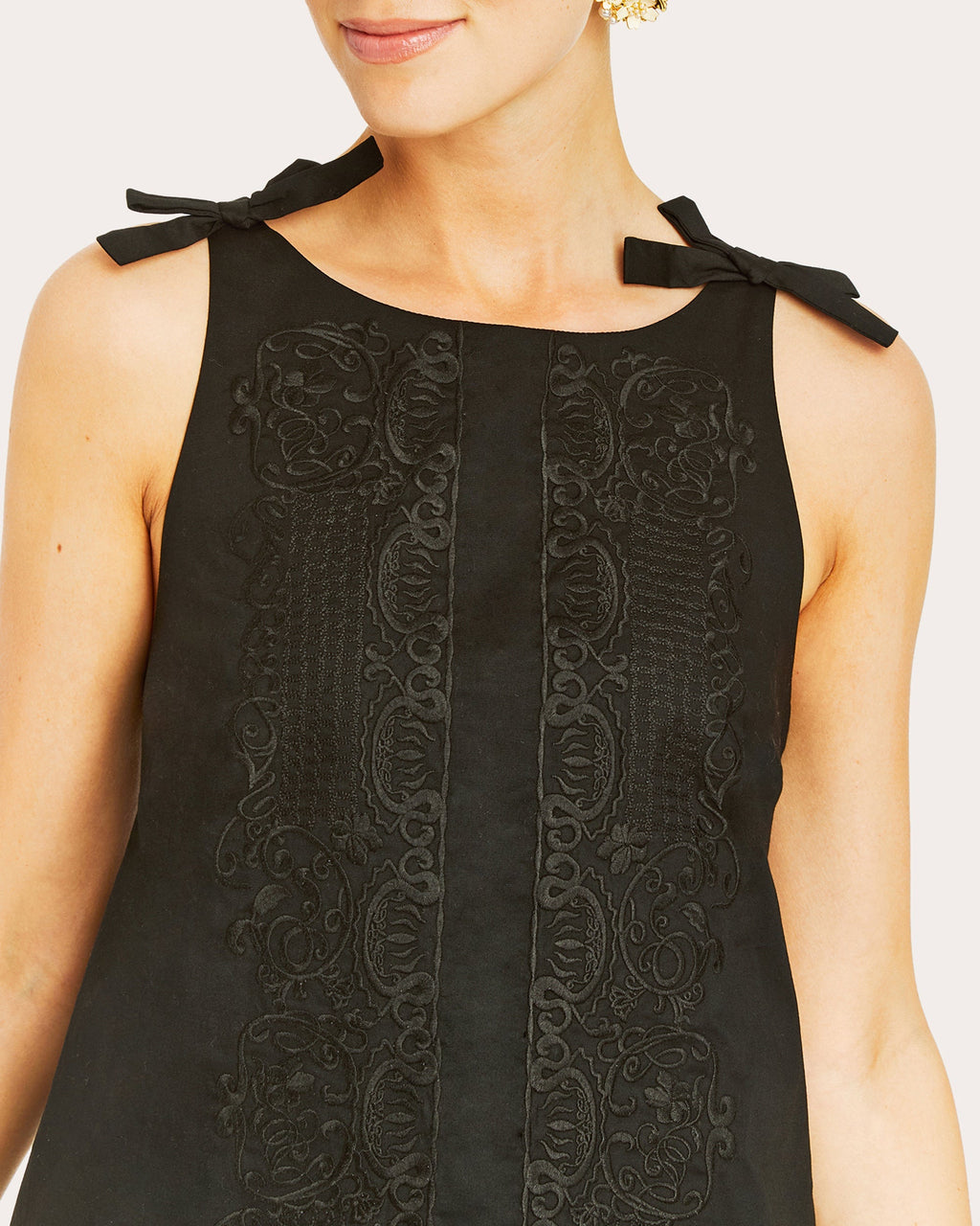 Payton Embroidered Cotton-Poplin Mini Dress