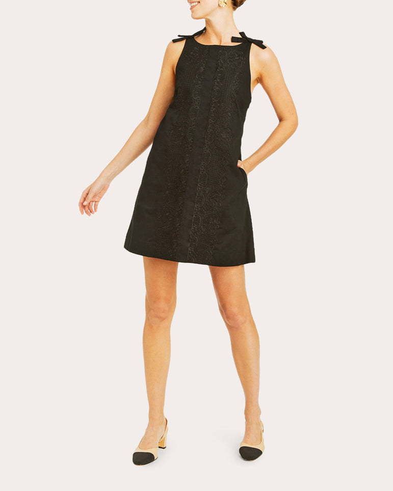 Payton Embroidered Cotton-Poplin Mini Dress