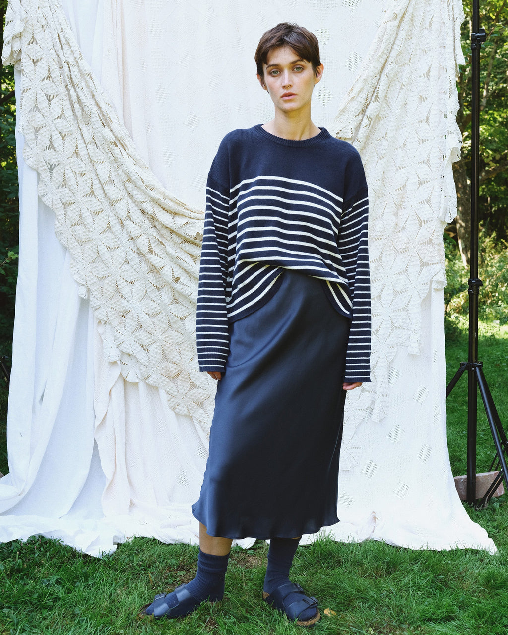 Nic Striped Cotton-Cashmere Blend Sweater