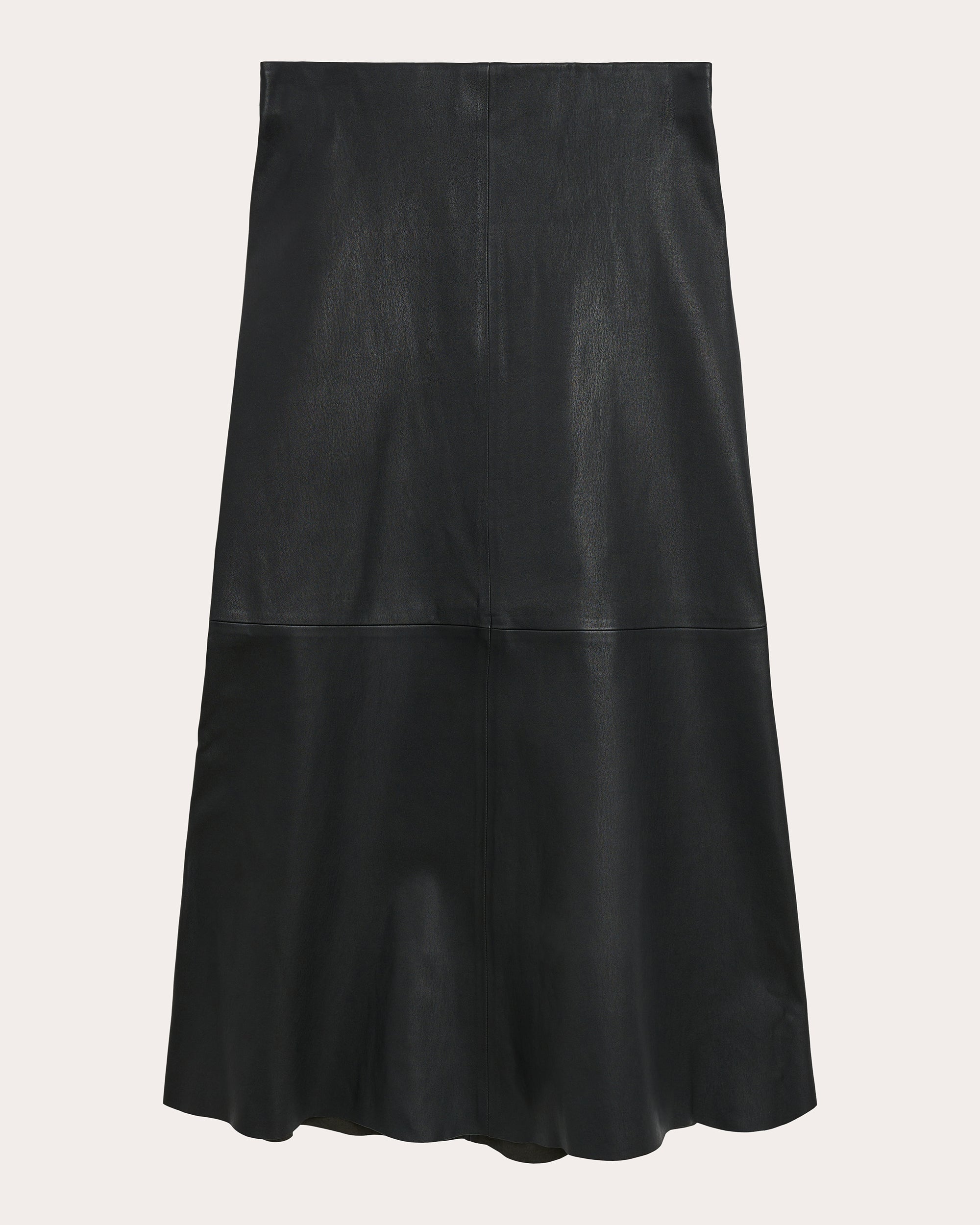 Simoas Leather Midi Skirt