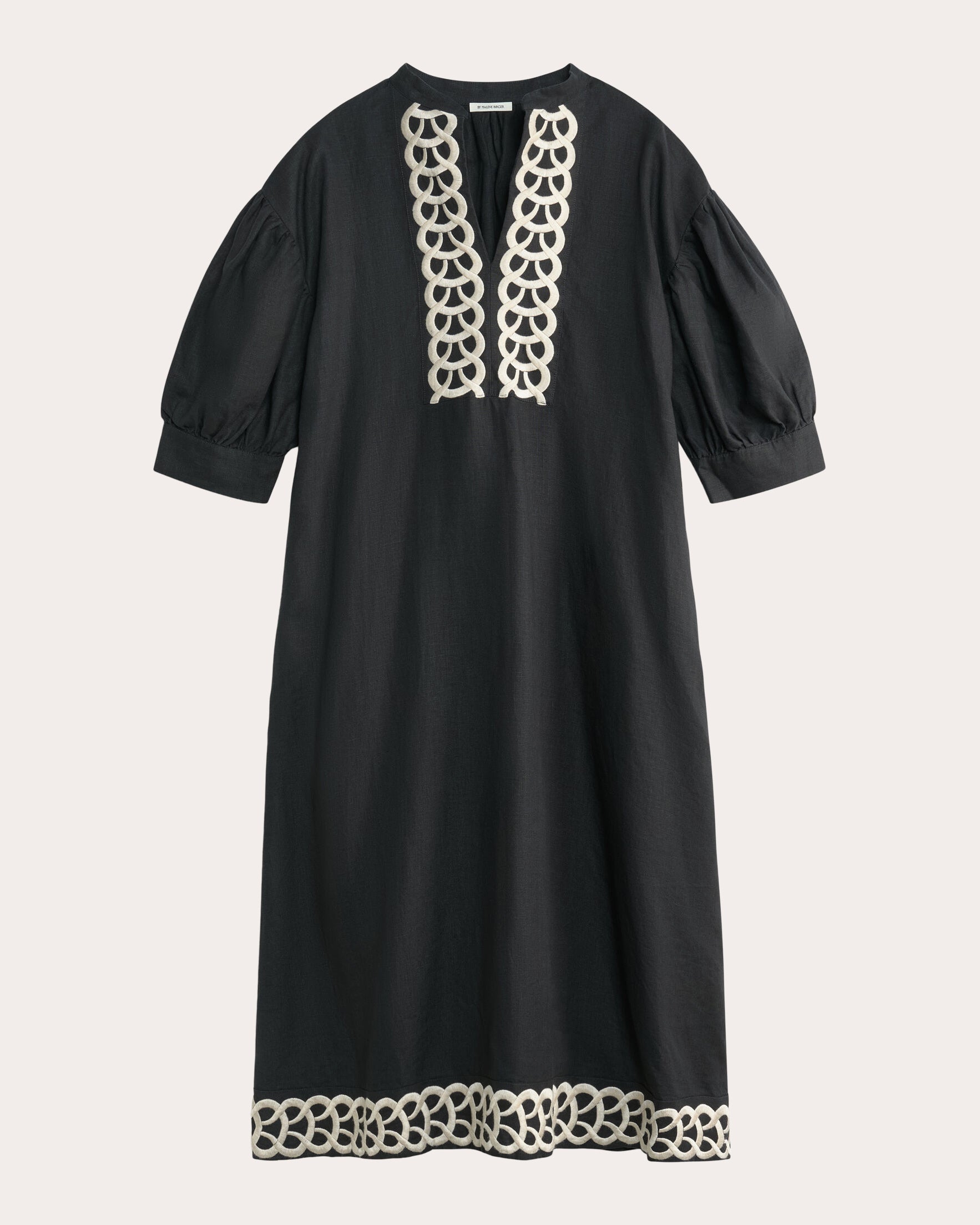 Lydea Embroidered-Linen Midi Dress