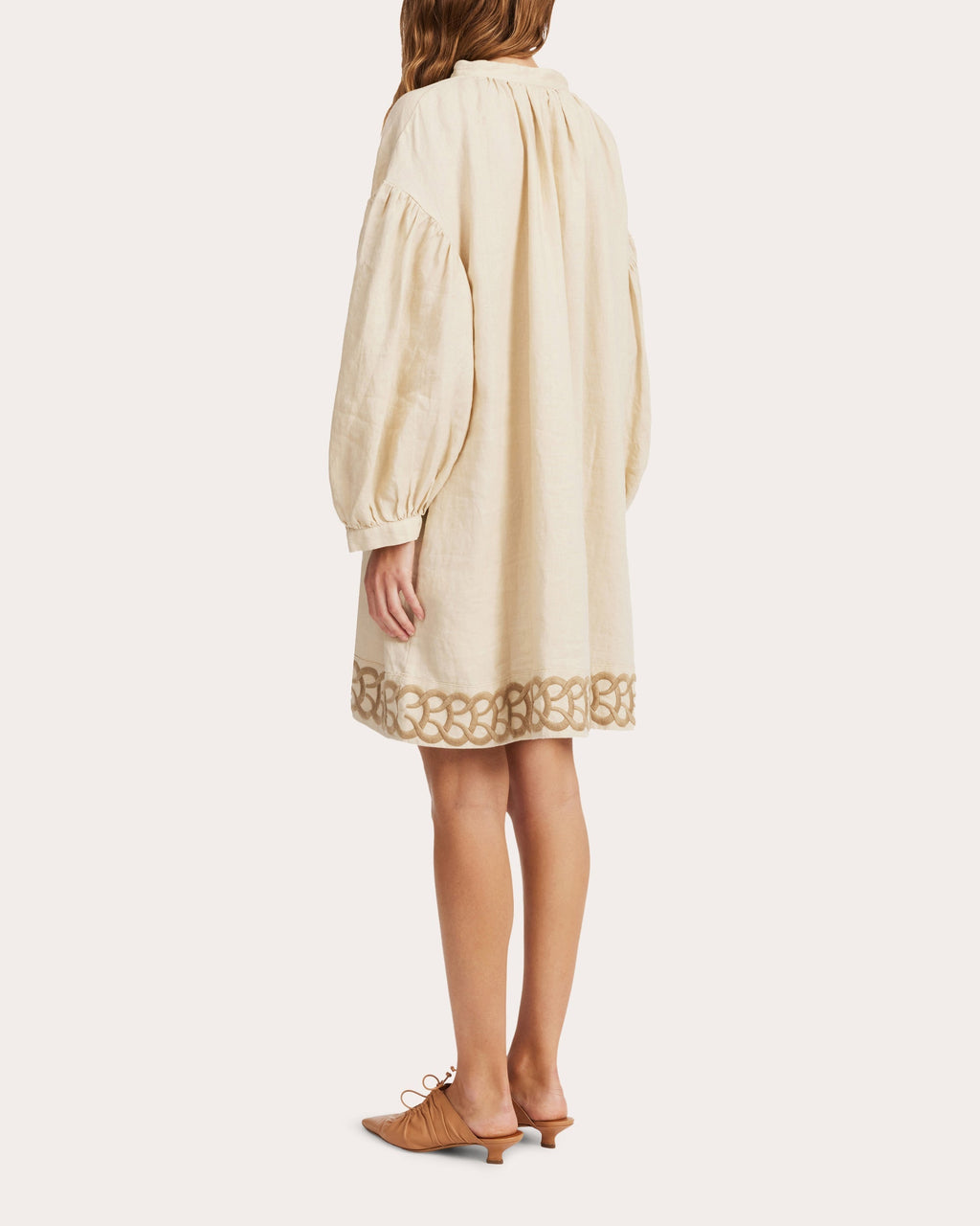 Limonna Embroidered Linen Mini Dress