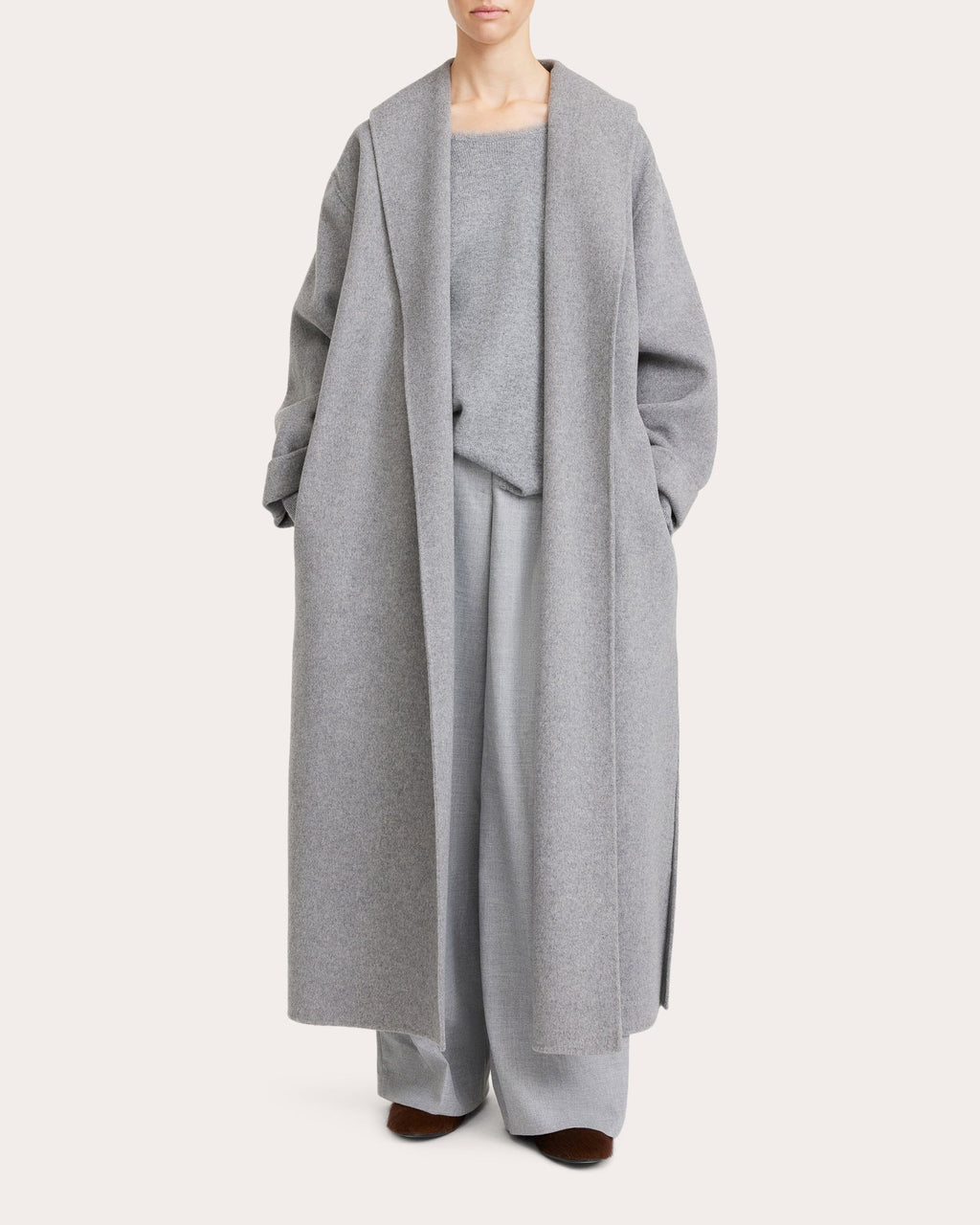 Trullem Double Faced Wool-Felt Coat