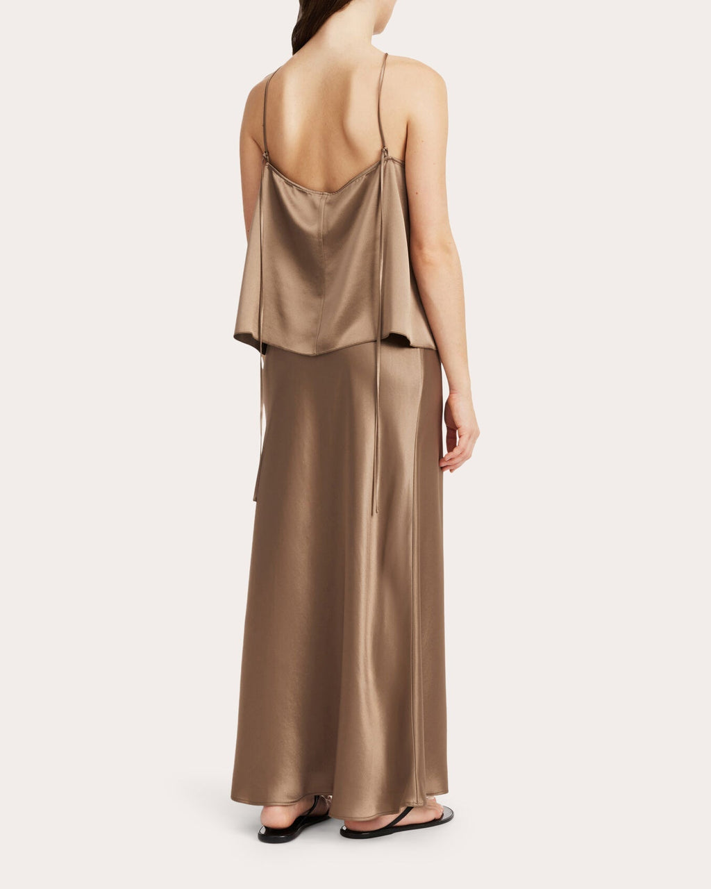 Boshan Satin Midi Skirt