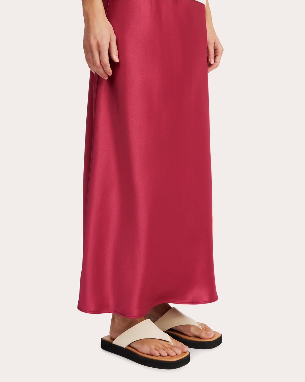 Boshan Satin Midi Skirt