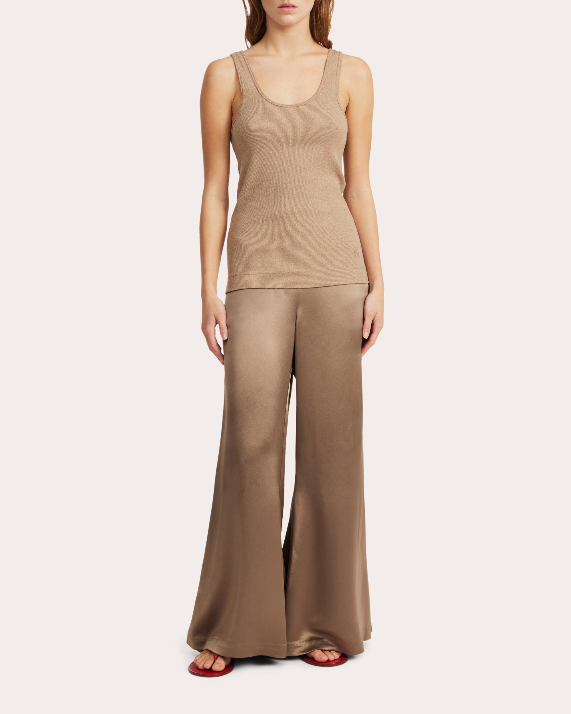 Lucee Flared Satin Pants