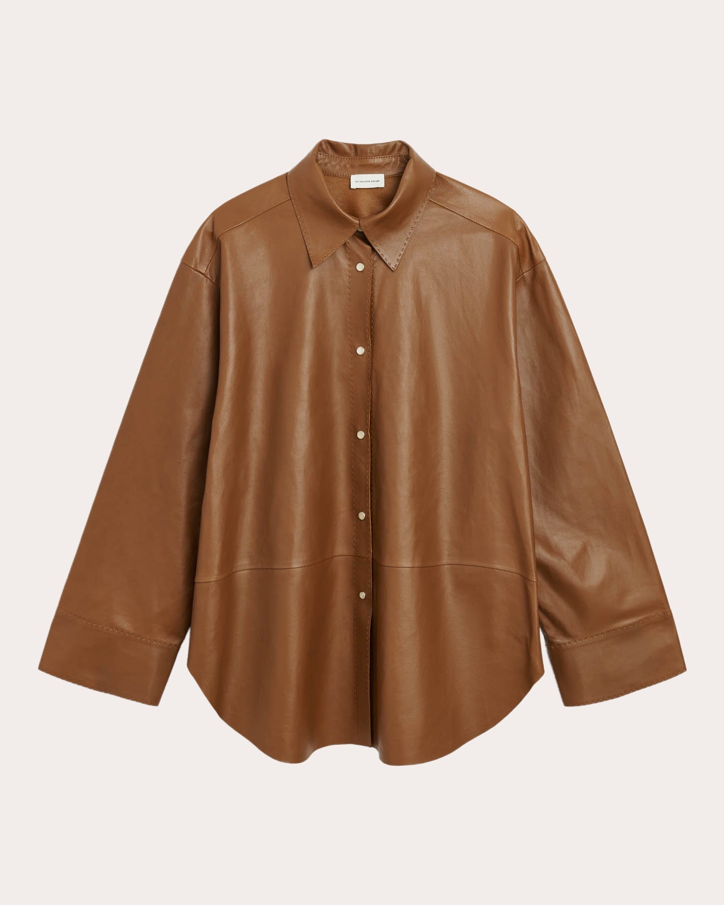 Barissa Leather Button-Up