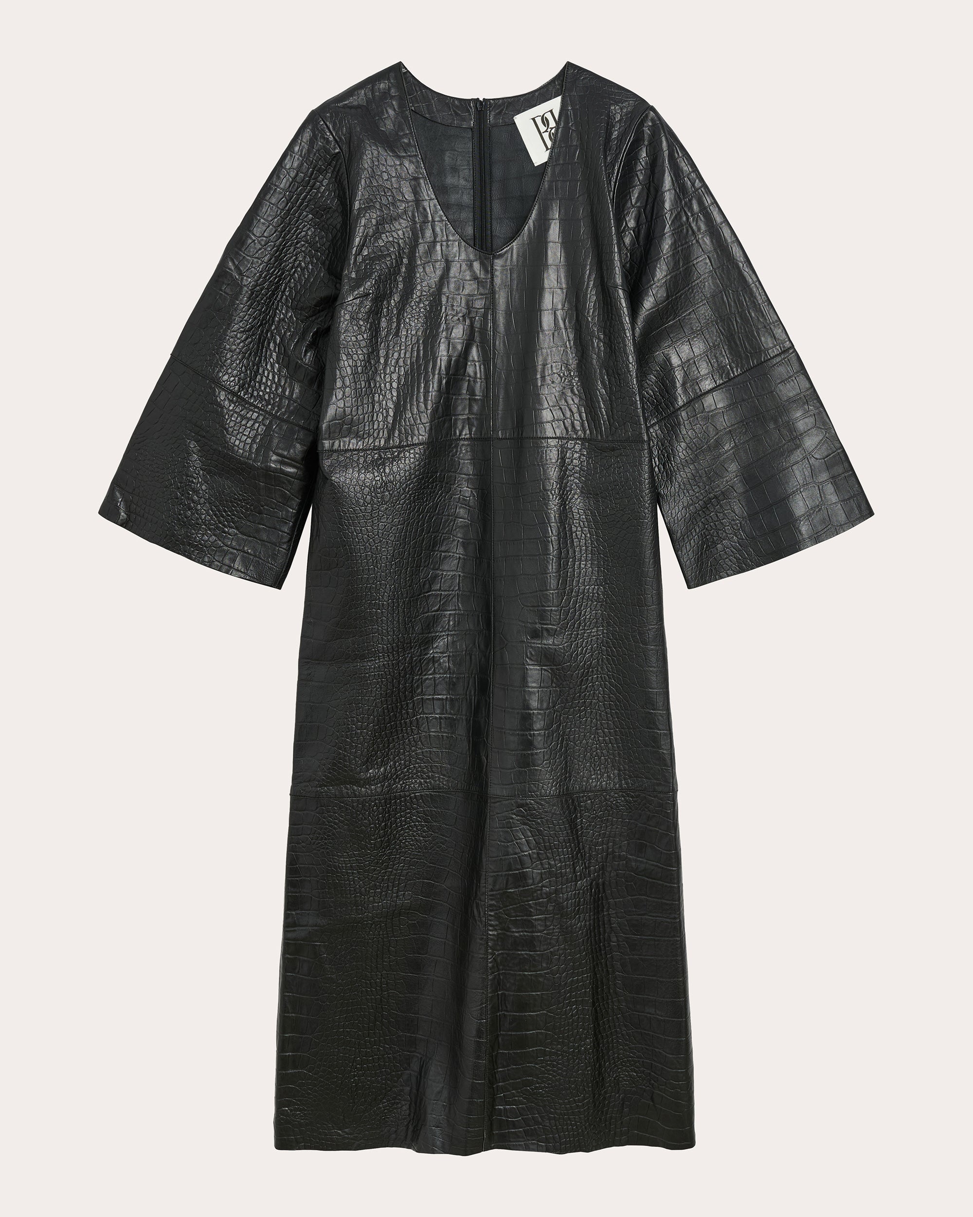 Cebello Leather Midi Dress