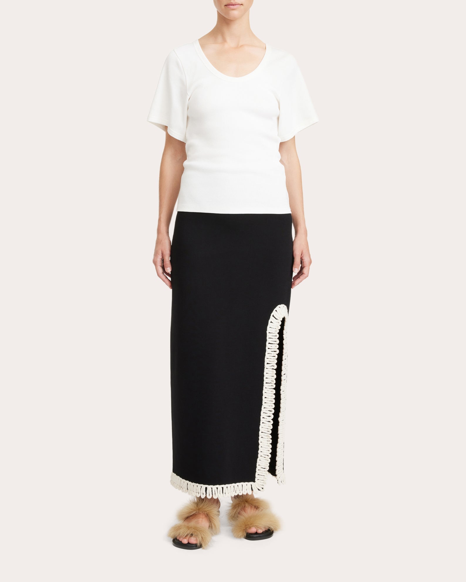 Gabie Embroidered Midi Skirt