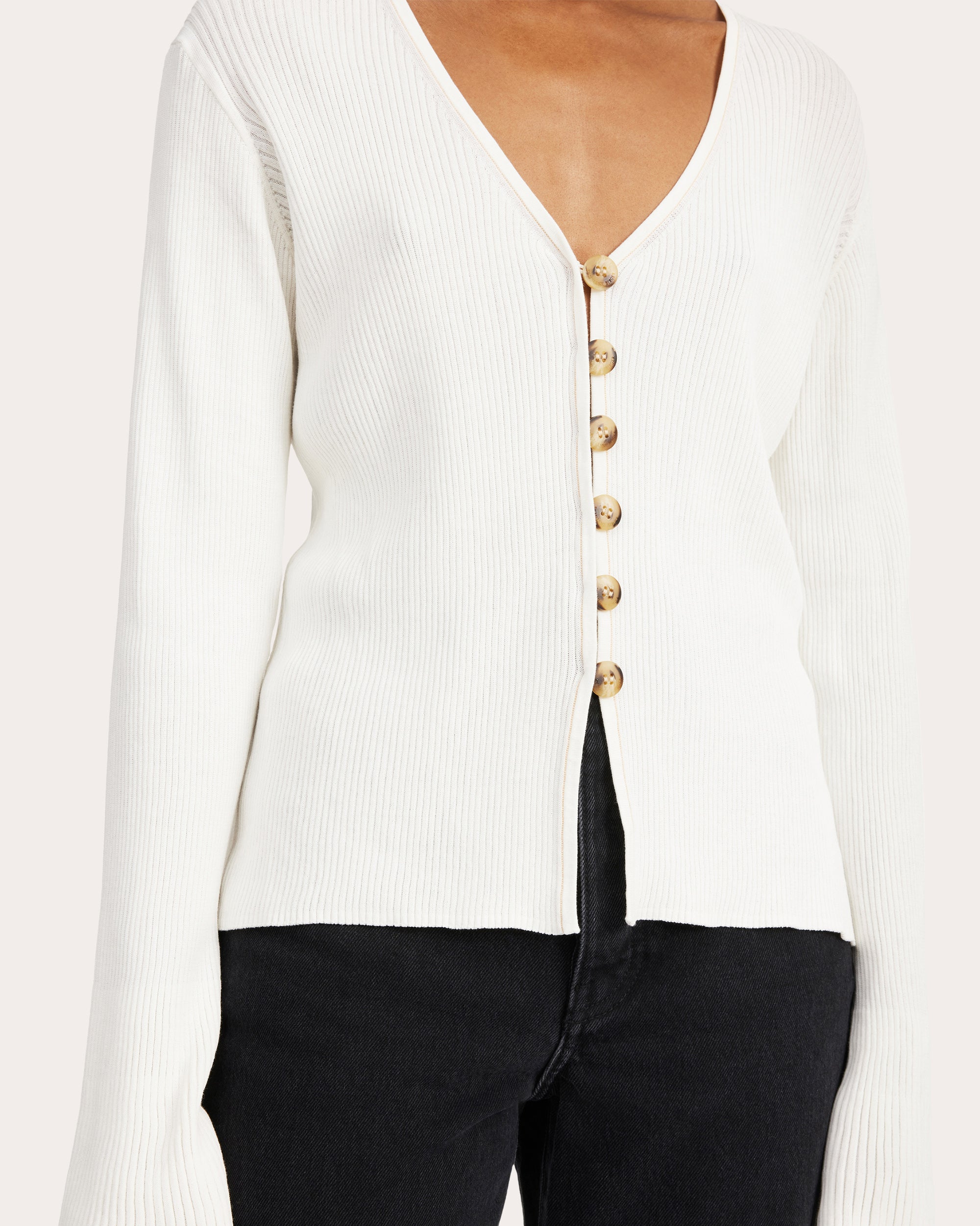 Cirella Ribbed Cotton-Blend Cardigan