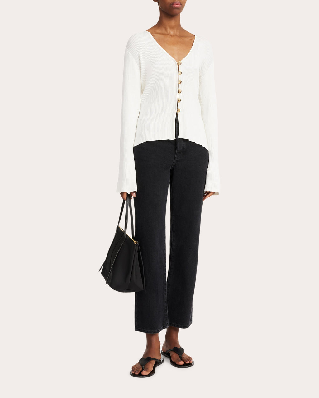 Cirella Ribbed Cotton-Blend Cardigan