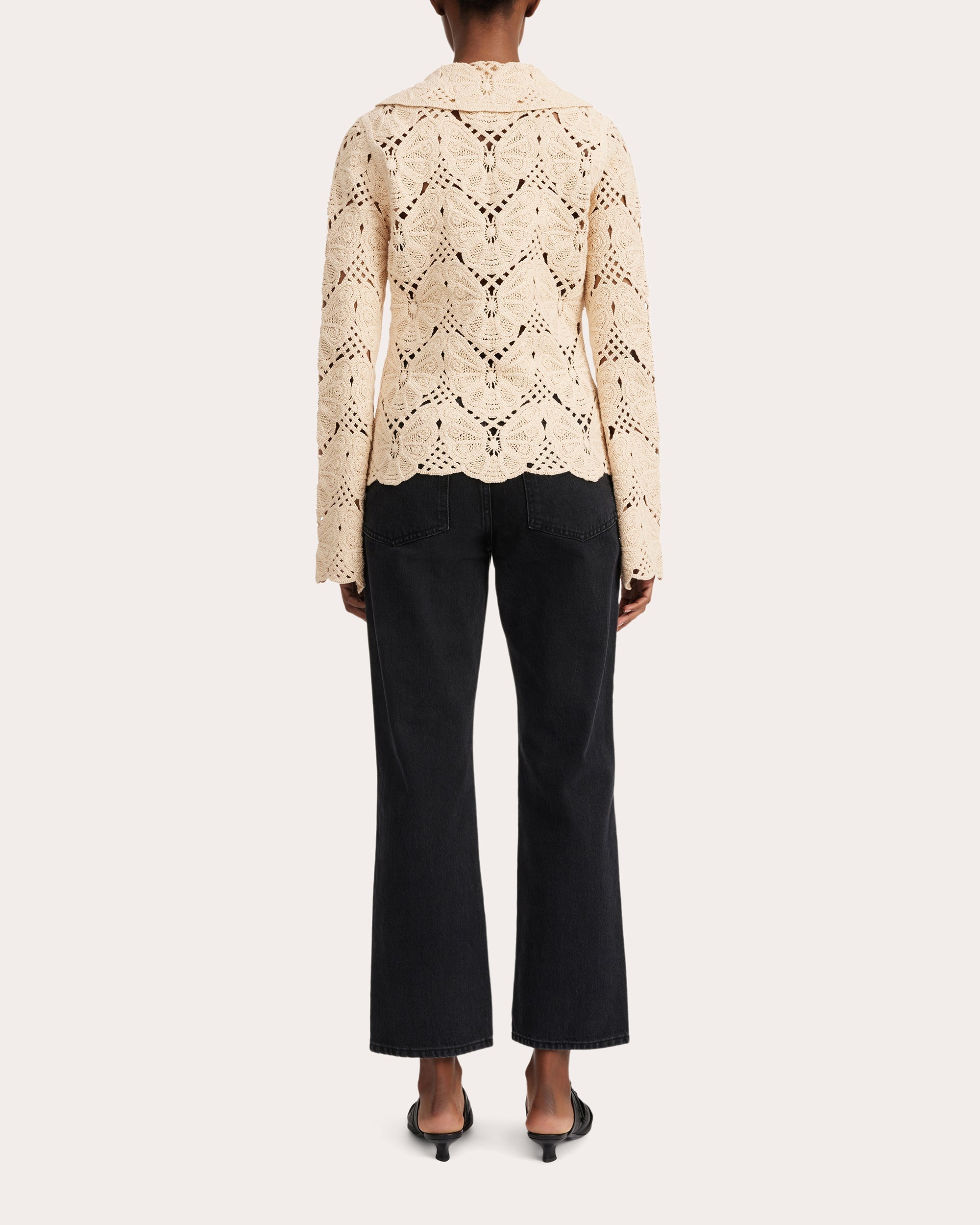 Gwenevere Cotton-Crochet Shirt