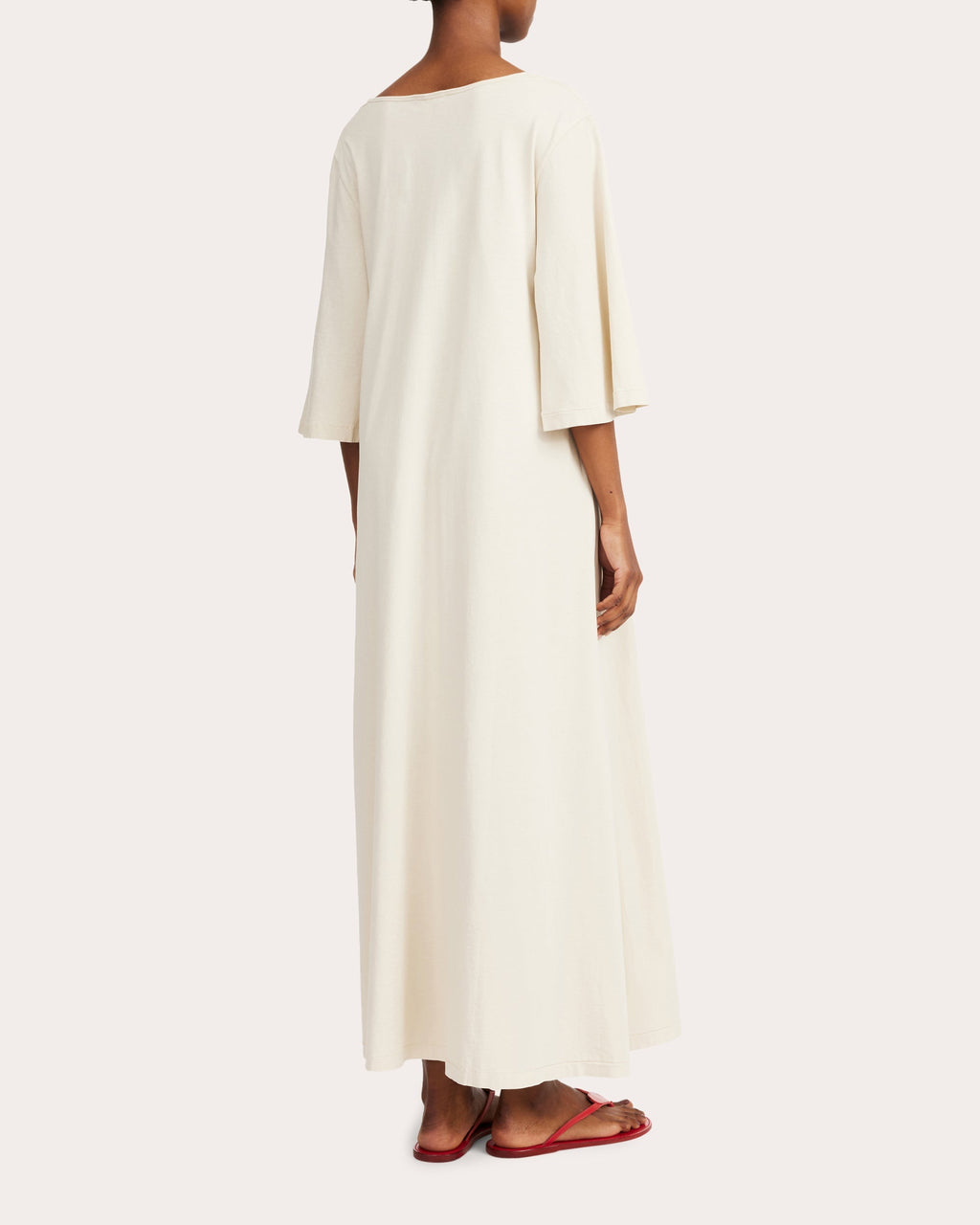Yalia Draped Cotton Maxi Dress