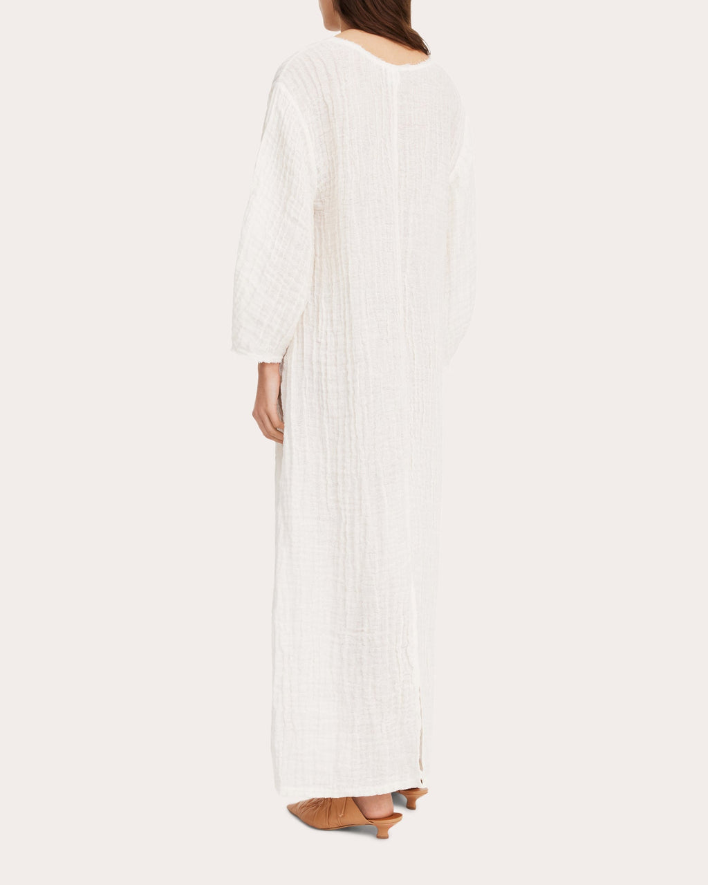 Miolla Textured Linen Maxi Dress