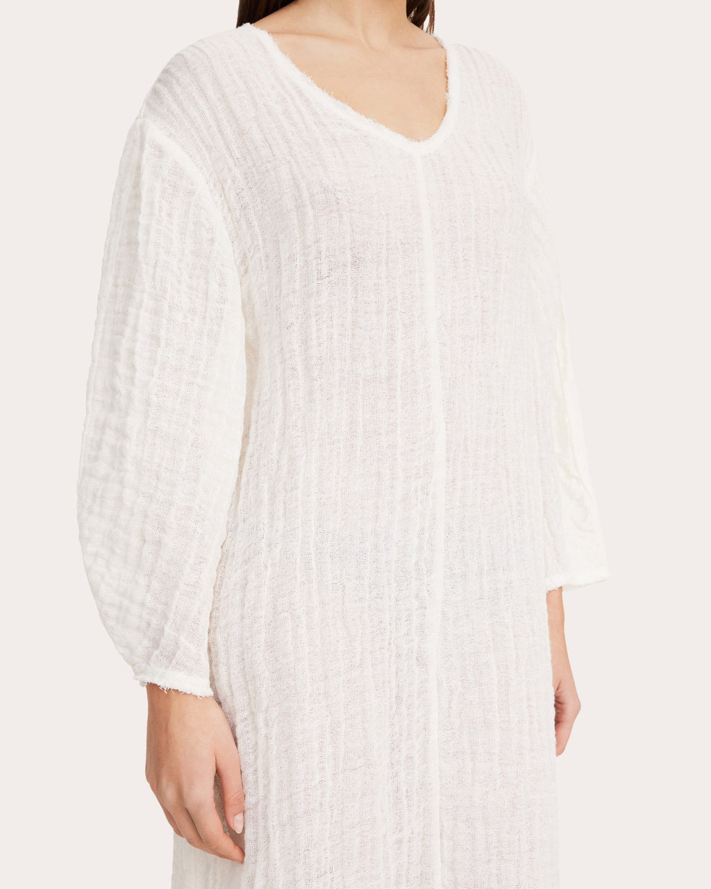 Miolla Textured Linen Maxi Dress