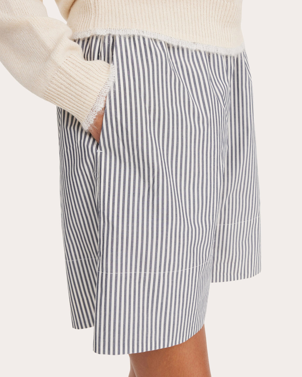 Siona Striped Cotton Shorts