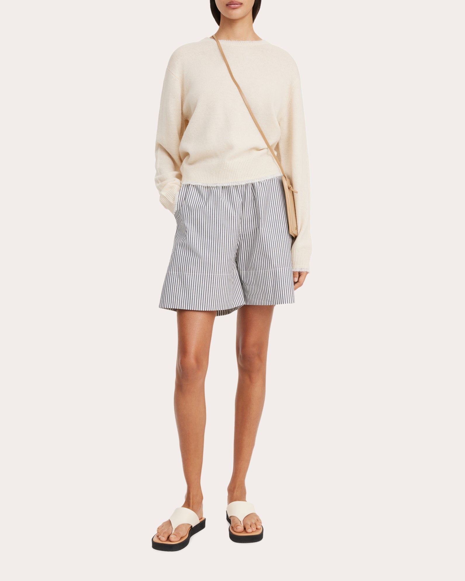 Siona Striped Cotton Shorts