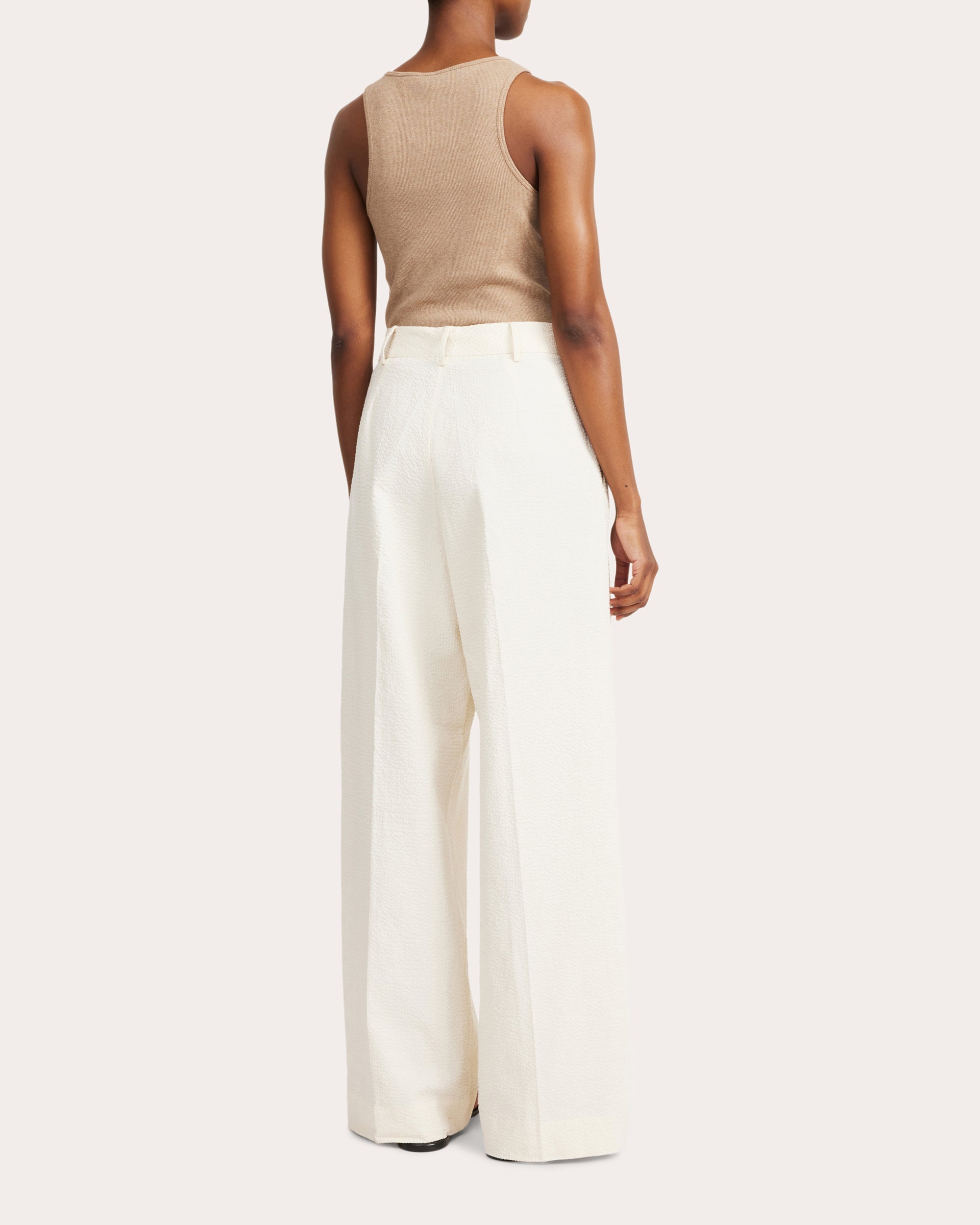 Cymbaria Textured Stretch-Cotton Pants