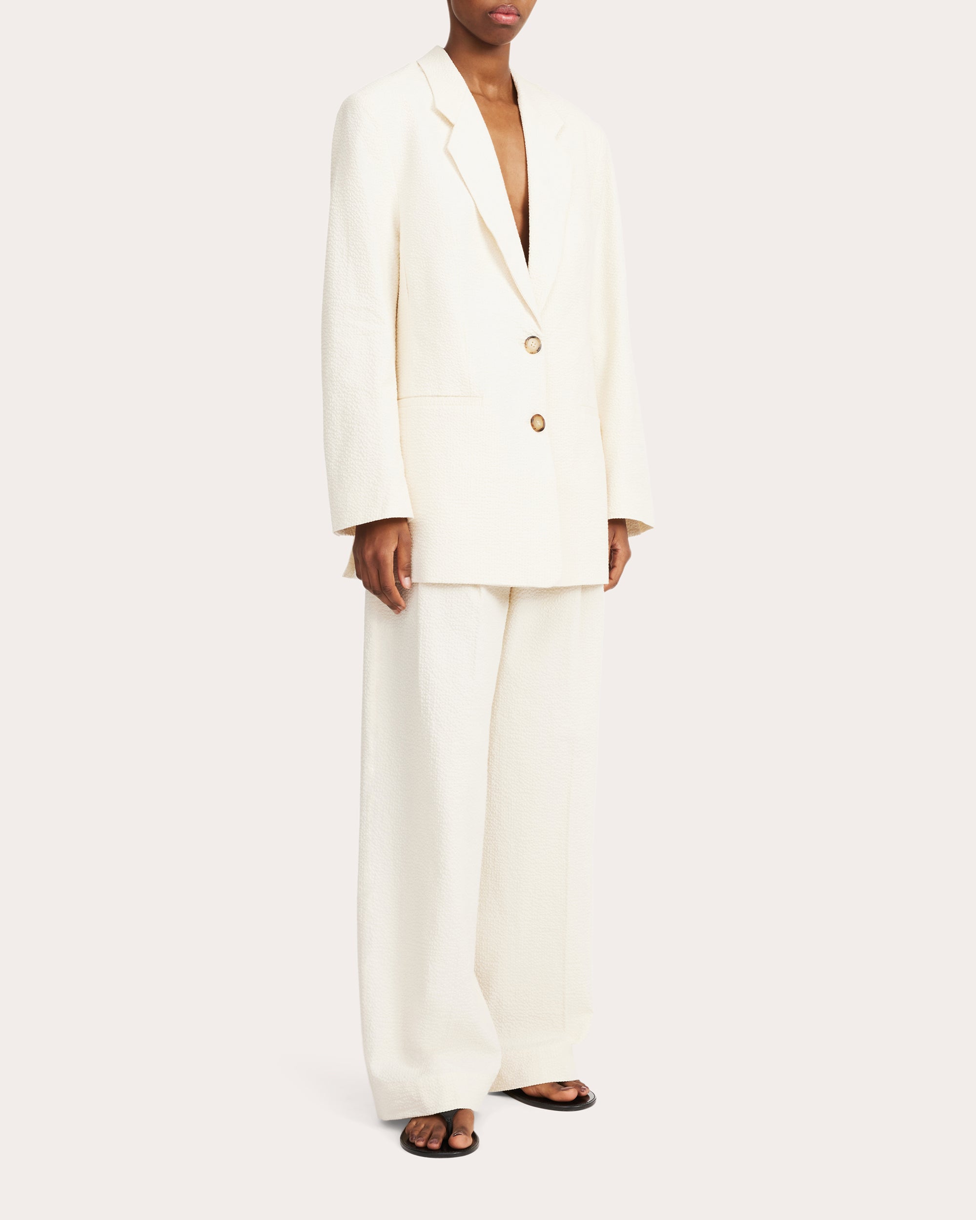 Ophie Textured Stretch-Cotton Blazer