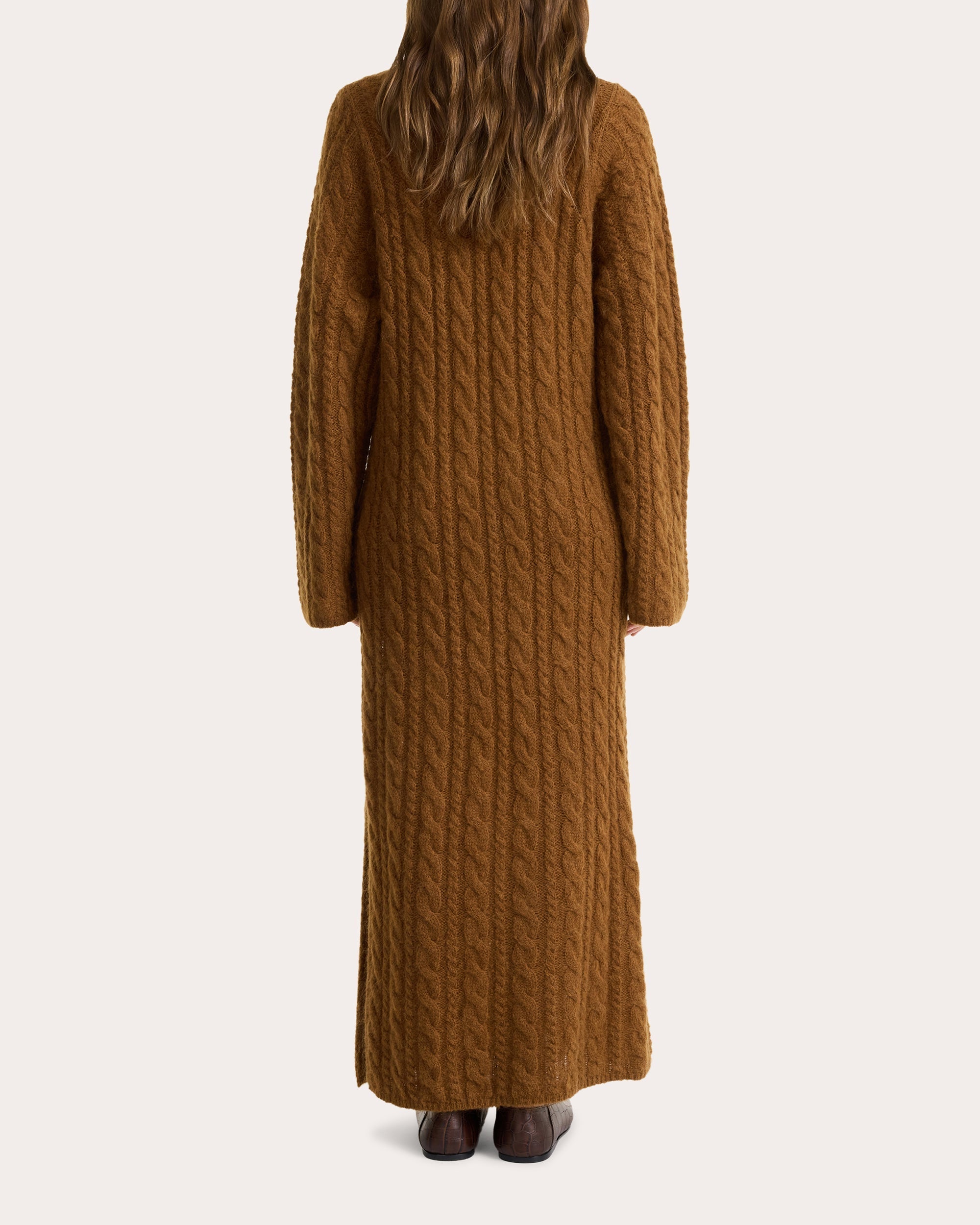 Lovella Cable-Knit Wool-Blend Maxi Dress