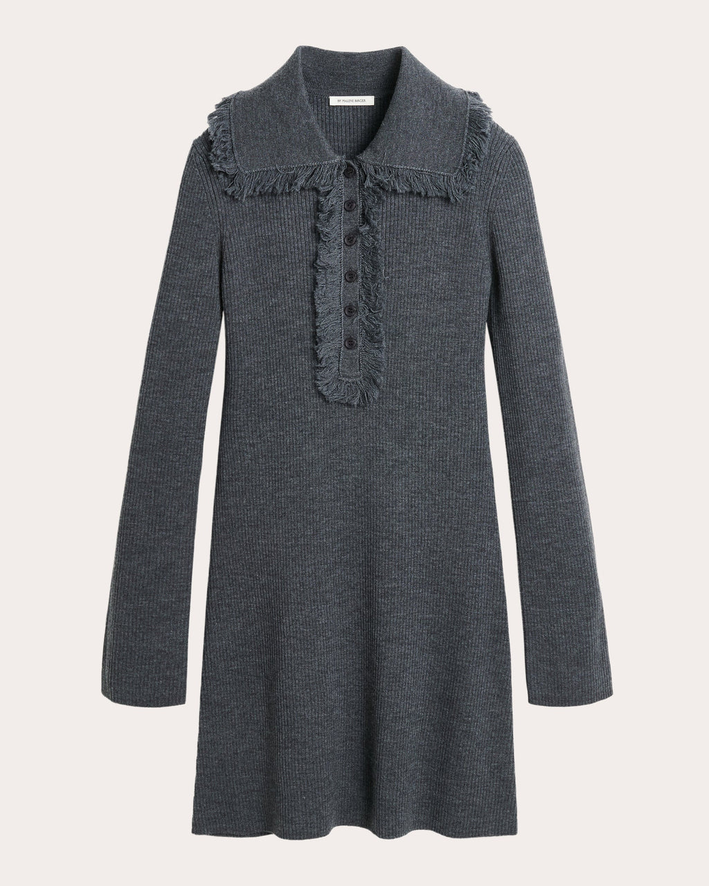 Tonai Fringed Knit Wool Mini Dress