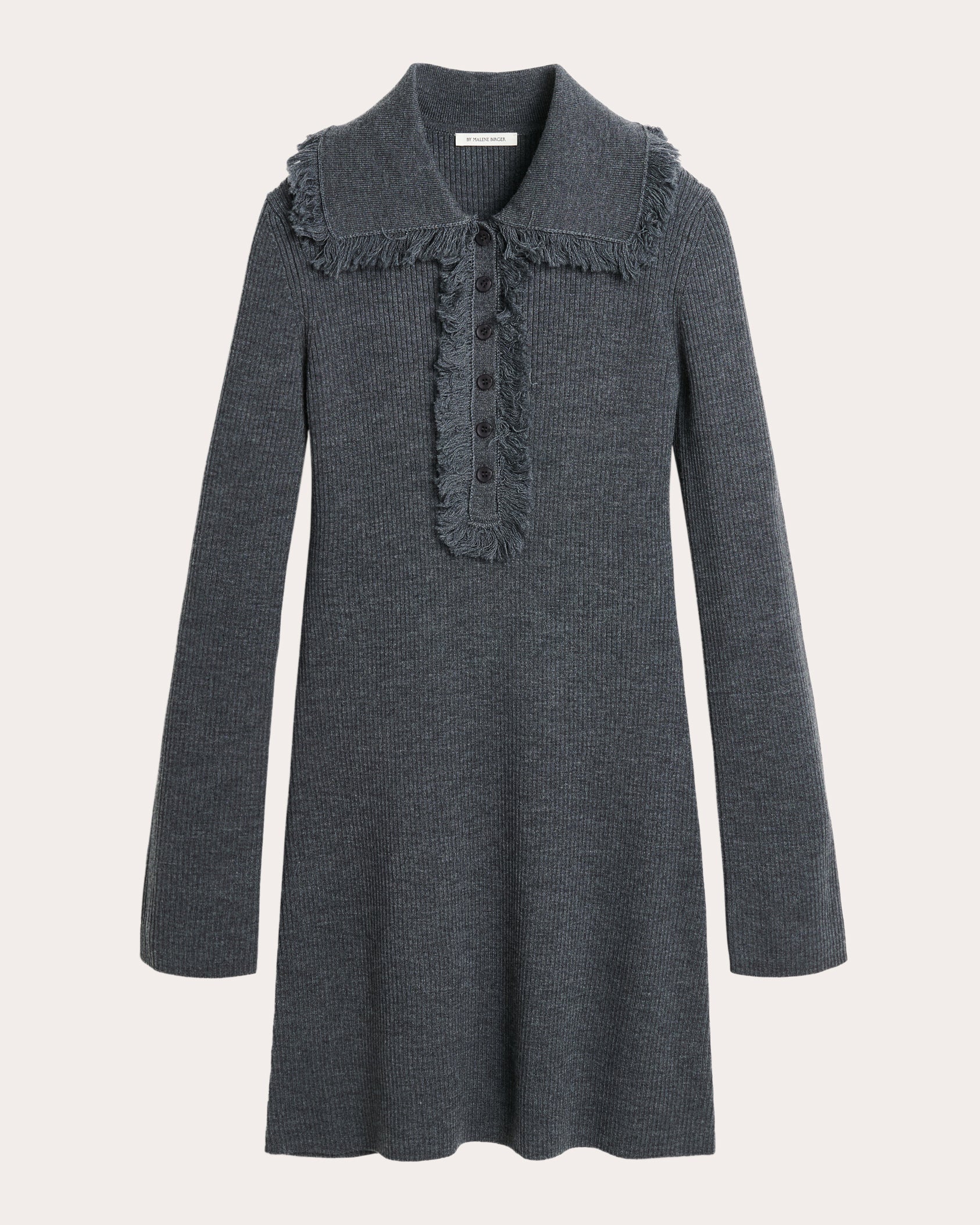 Tonai Fringed Knit Wool Mini Dress