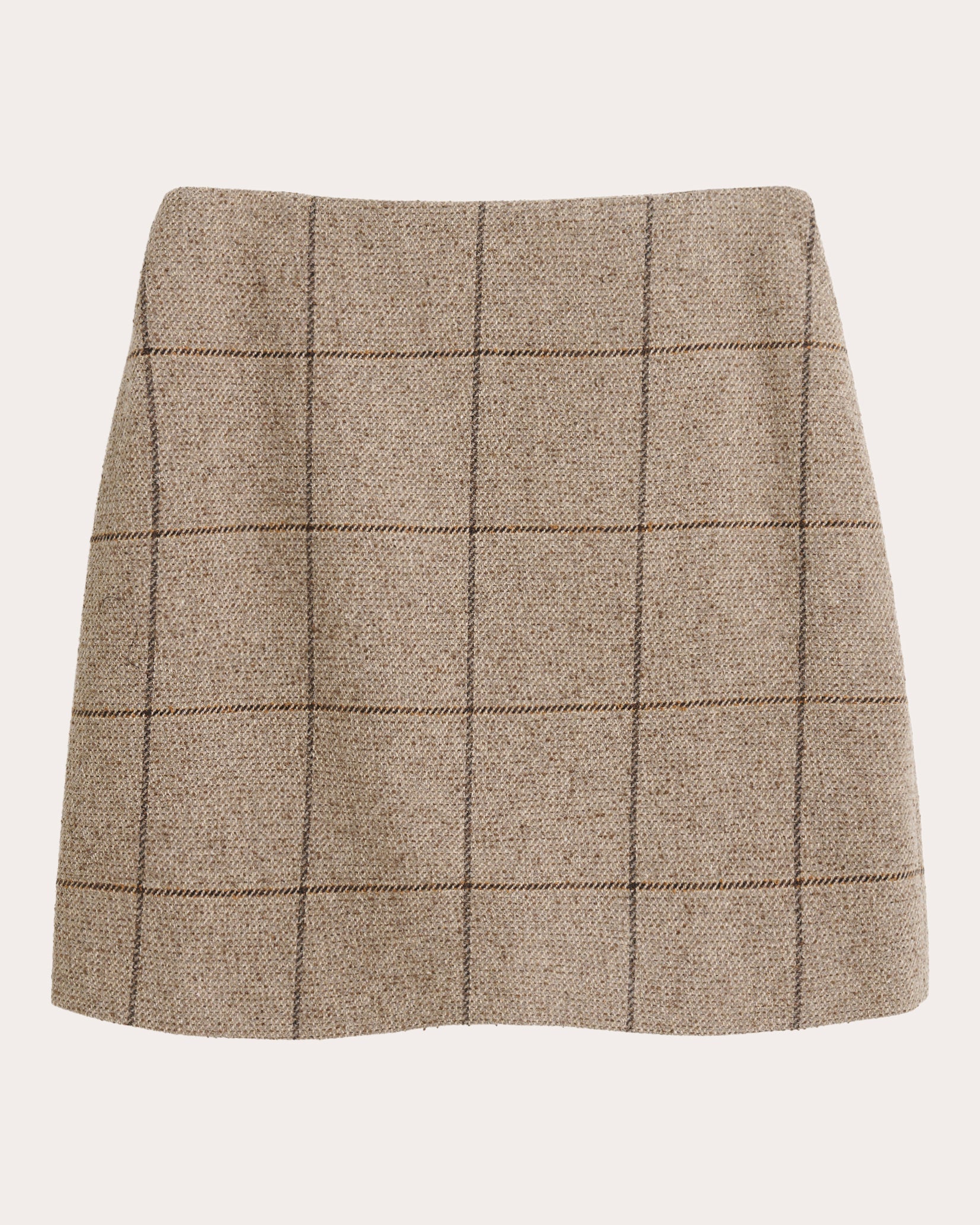 Vestlinge Checked Wool-Blend Mini Skirt