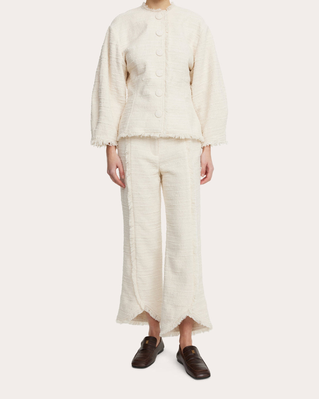 Vascaya Fringed Bouclé Blazer