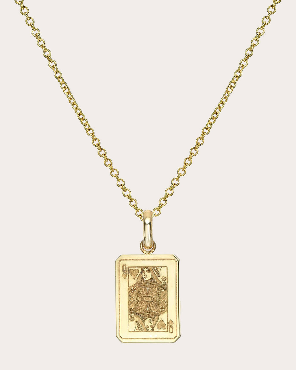 Queen of Hearts 14K Gold Pendant Necklace