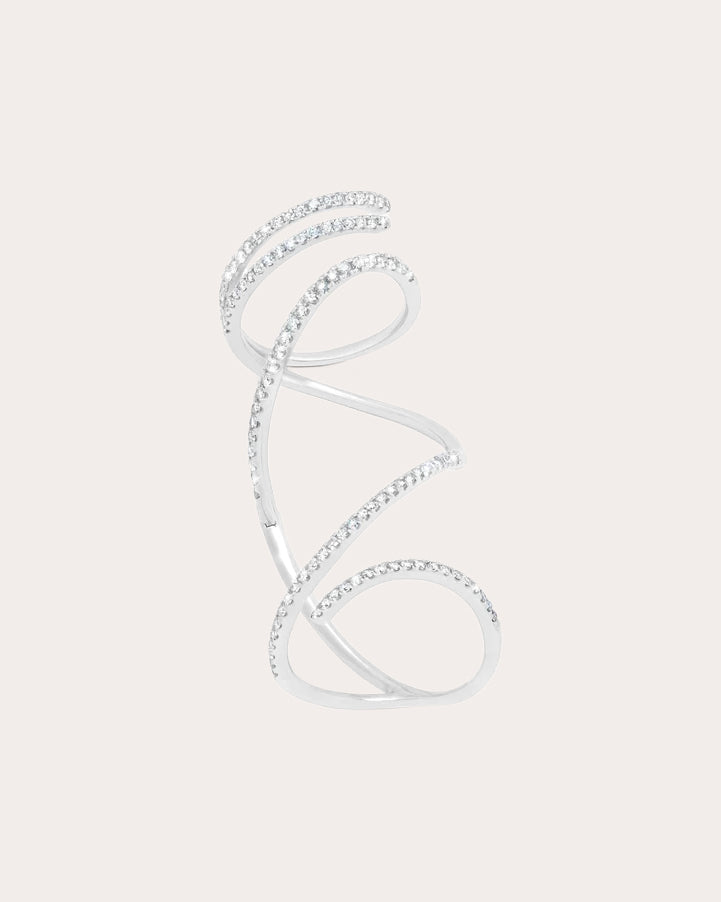 Mega Swirl 18K Gold Diamond Ring