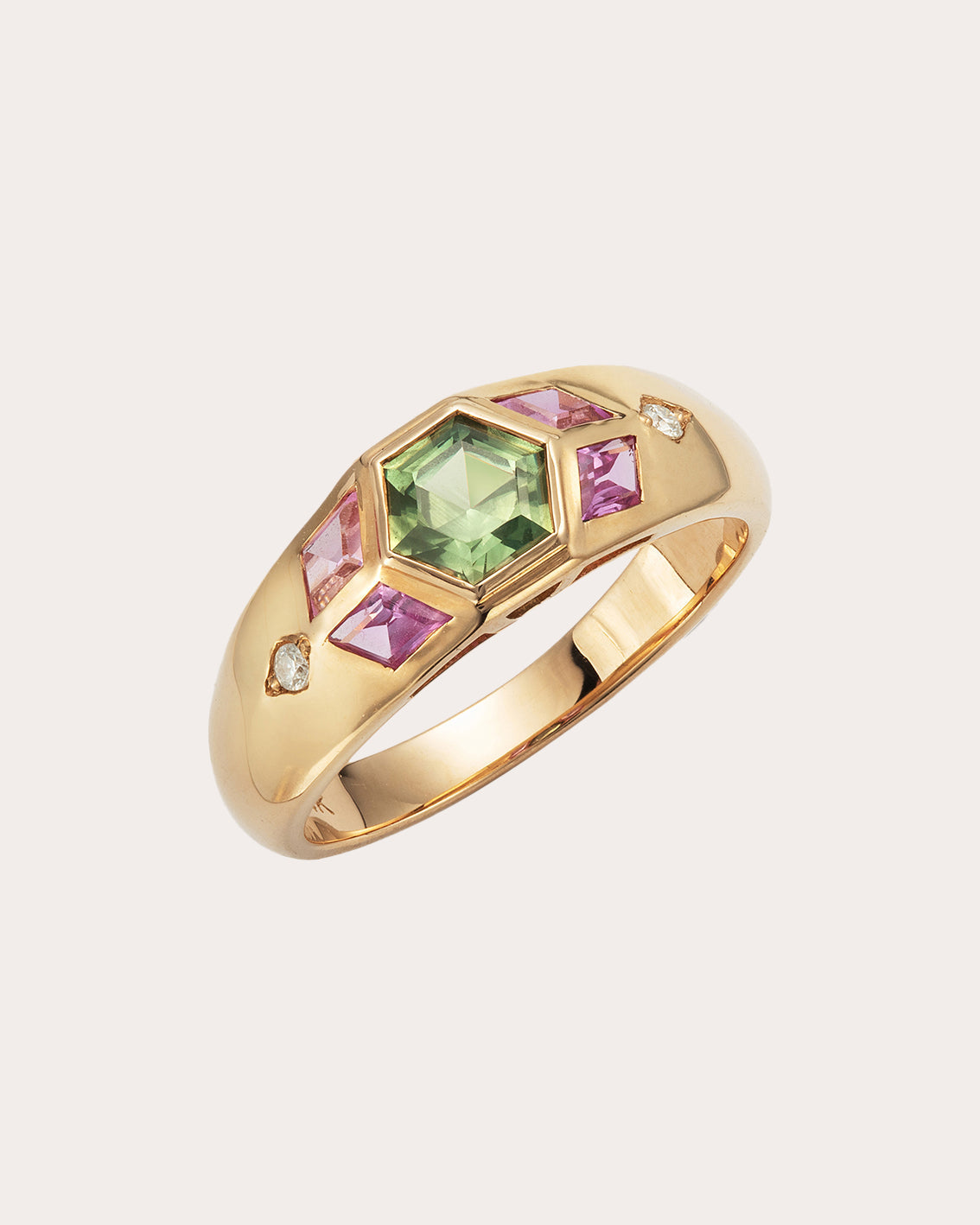 Pod 14K Gold Sapphire and Diamond Ring