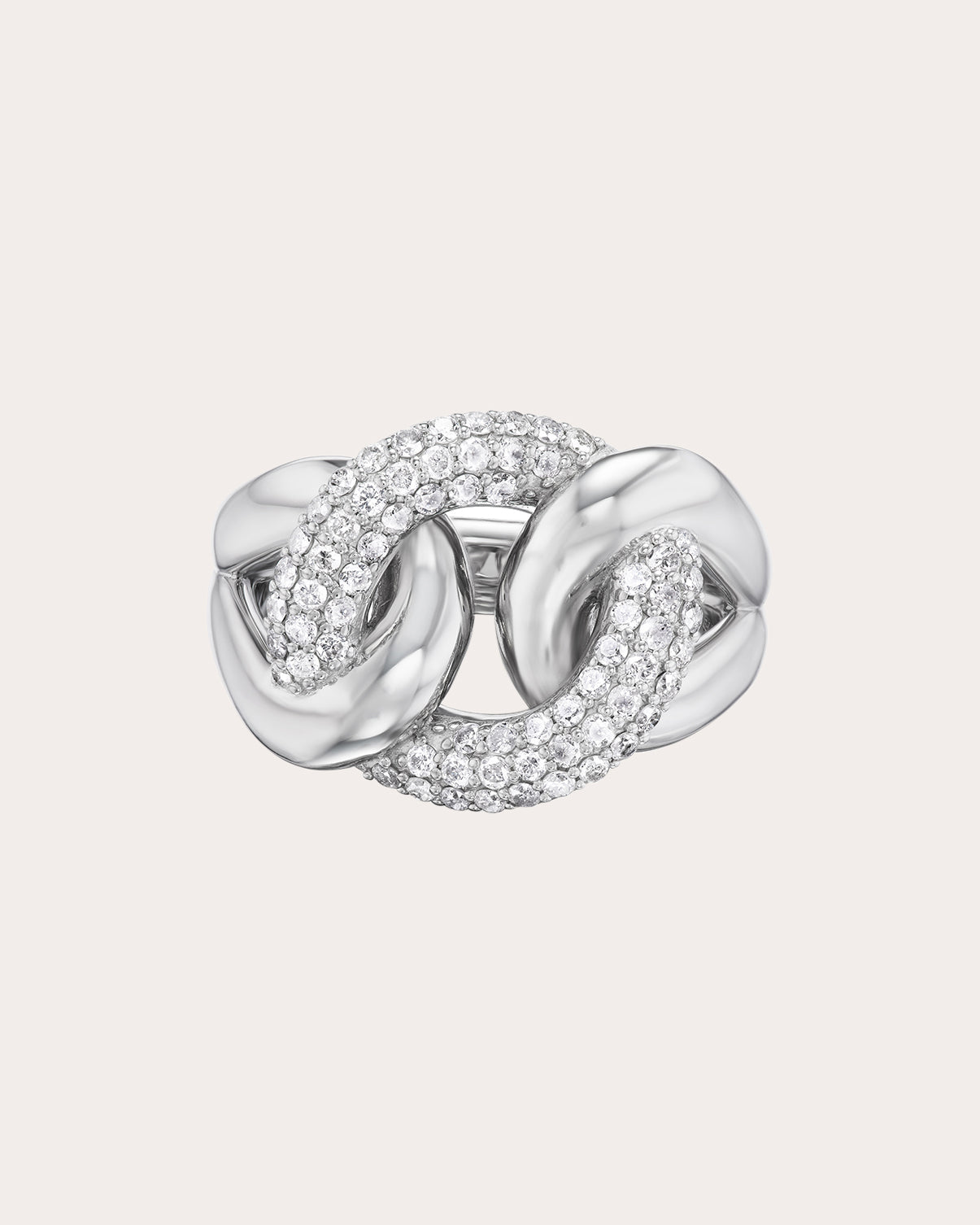 Mariner Love Knot Sterling Silver Diamond Ring