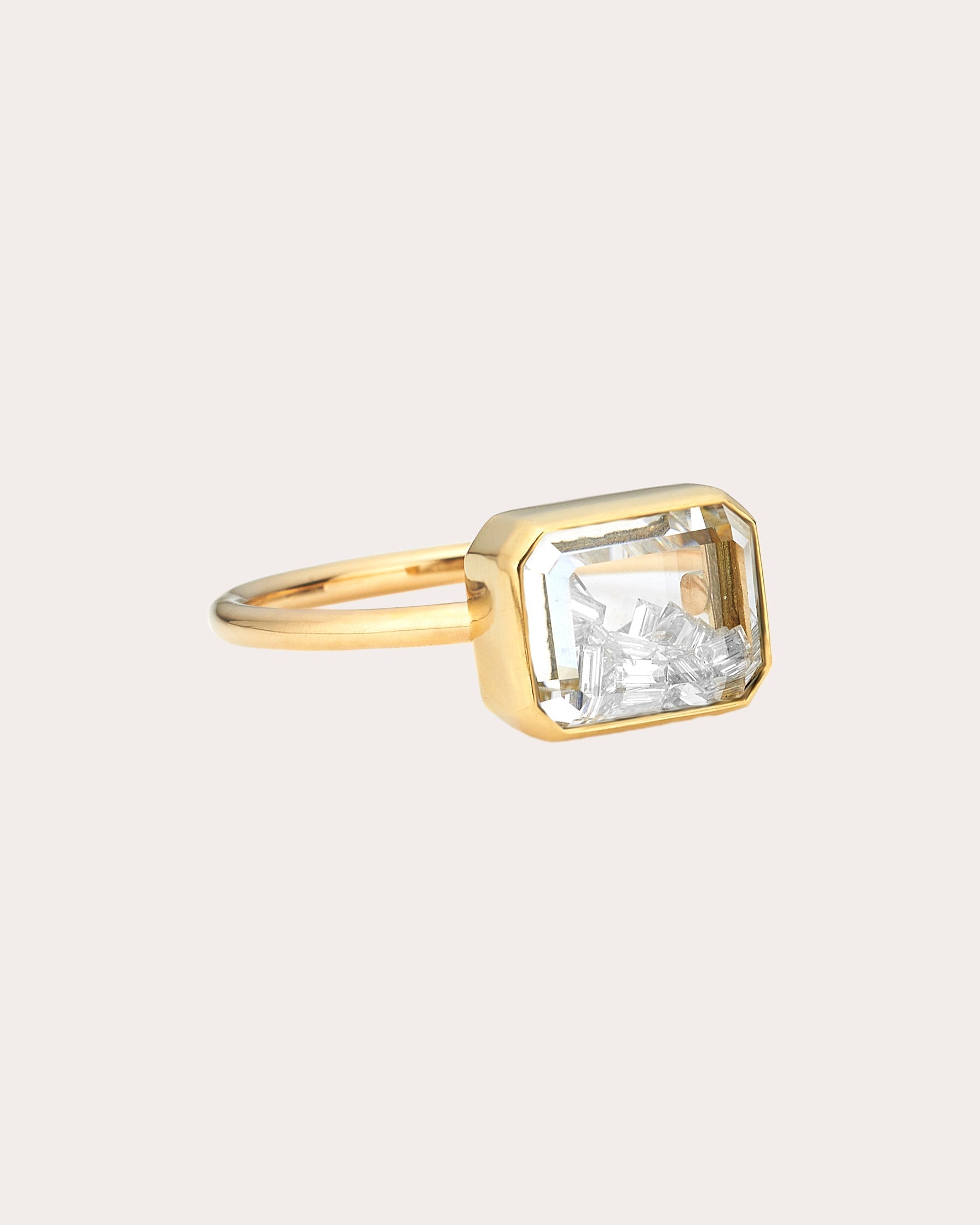 Esmeralda 18K Gold Diamond Shaker Ring