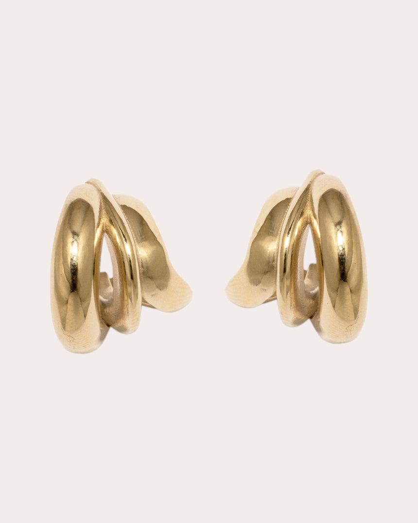 Dollop 18K Gold-Plated Silver Hoop Earrings