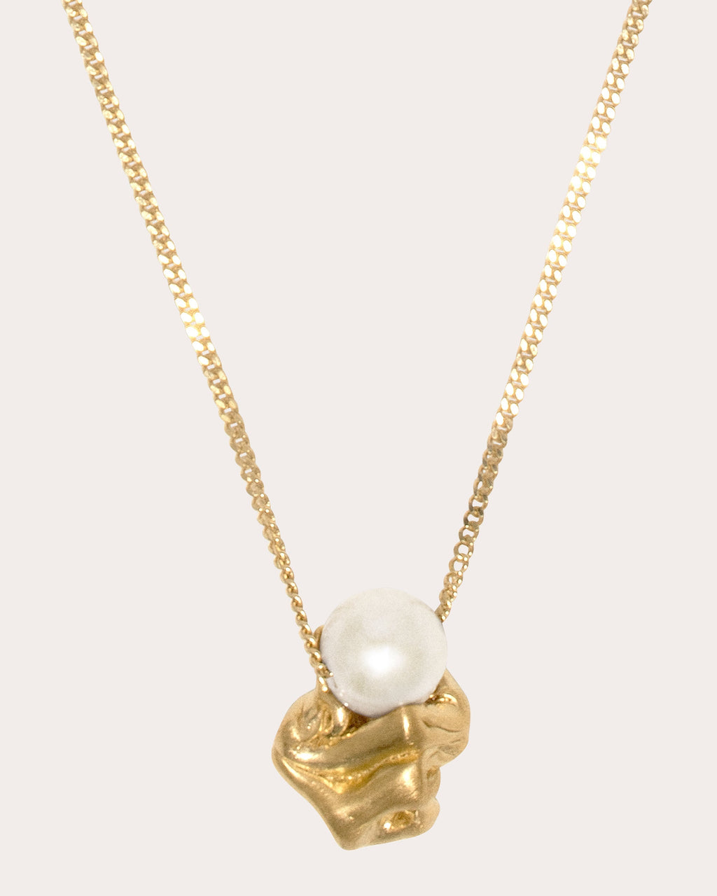 "Notsobig" 14K Gold-Plated Silver and Pearl Pendant Necklace