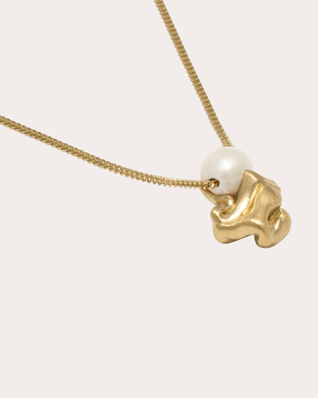 "Notsobig" 14K Gold-Plated Silver and Pearl Pendant Necklace