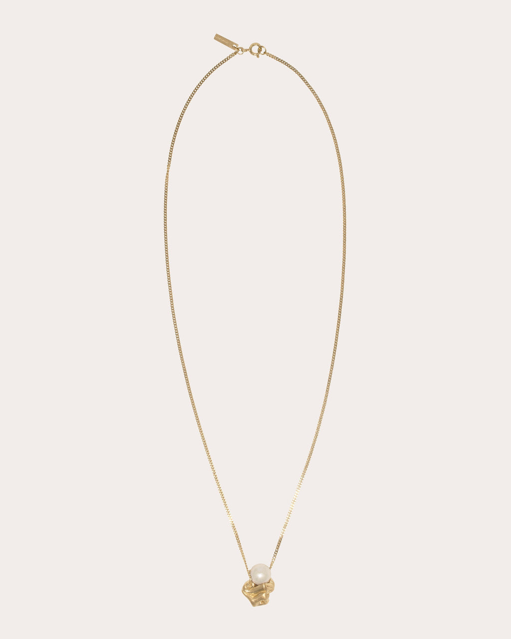 "Notsobig" 14K Gold-Plated Silver and Pearl Pendant Necklace