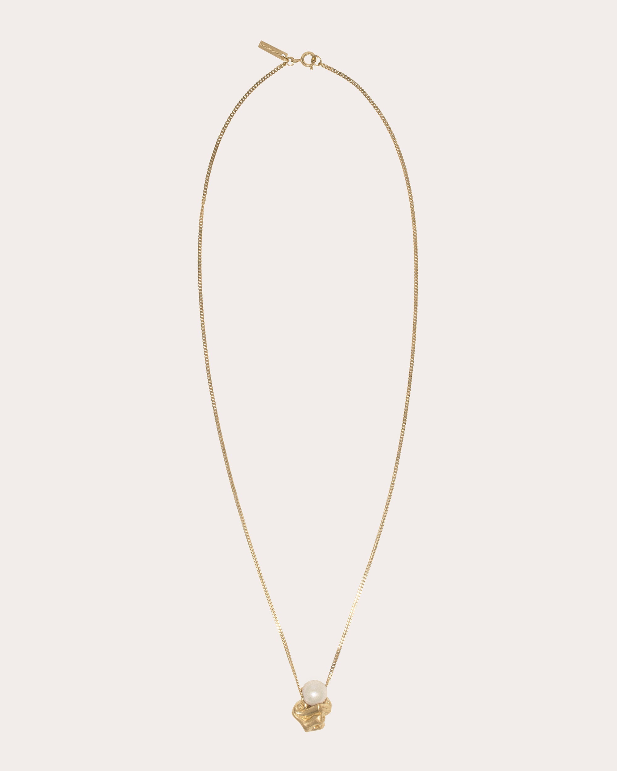 "Notsobig" 14K Gold-Plated Silver and Pearl Pendant Necklace