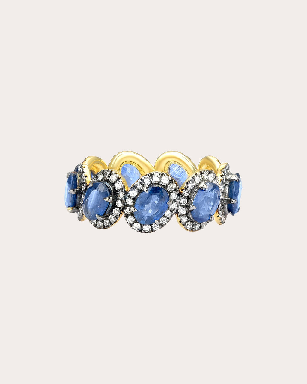 Sapphire & 18k Gold Mini Rajasthan Ring