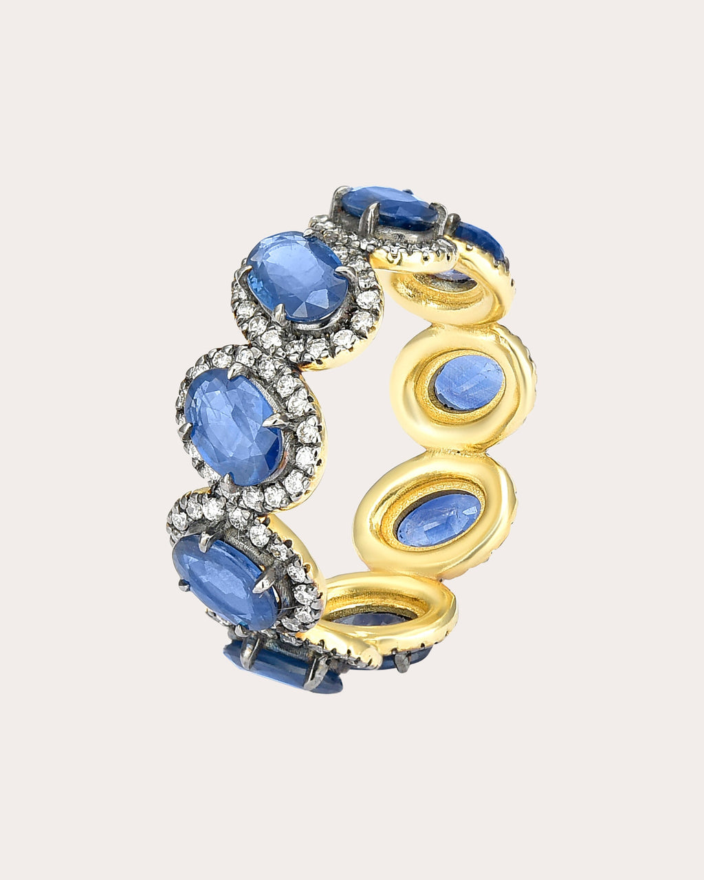 Sapphire & 18k Gold Mini Rajasthan Ring