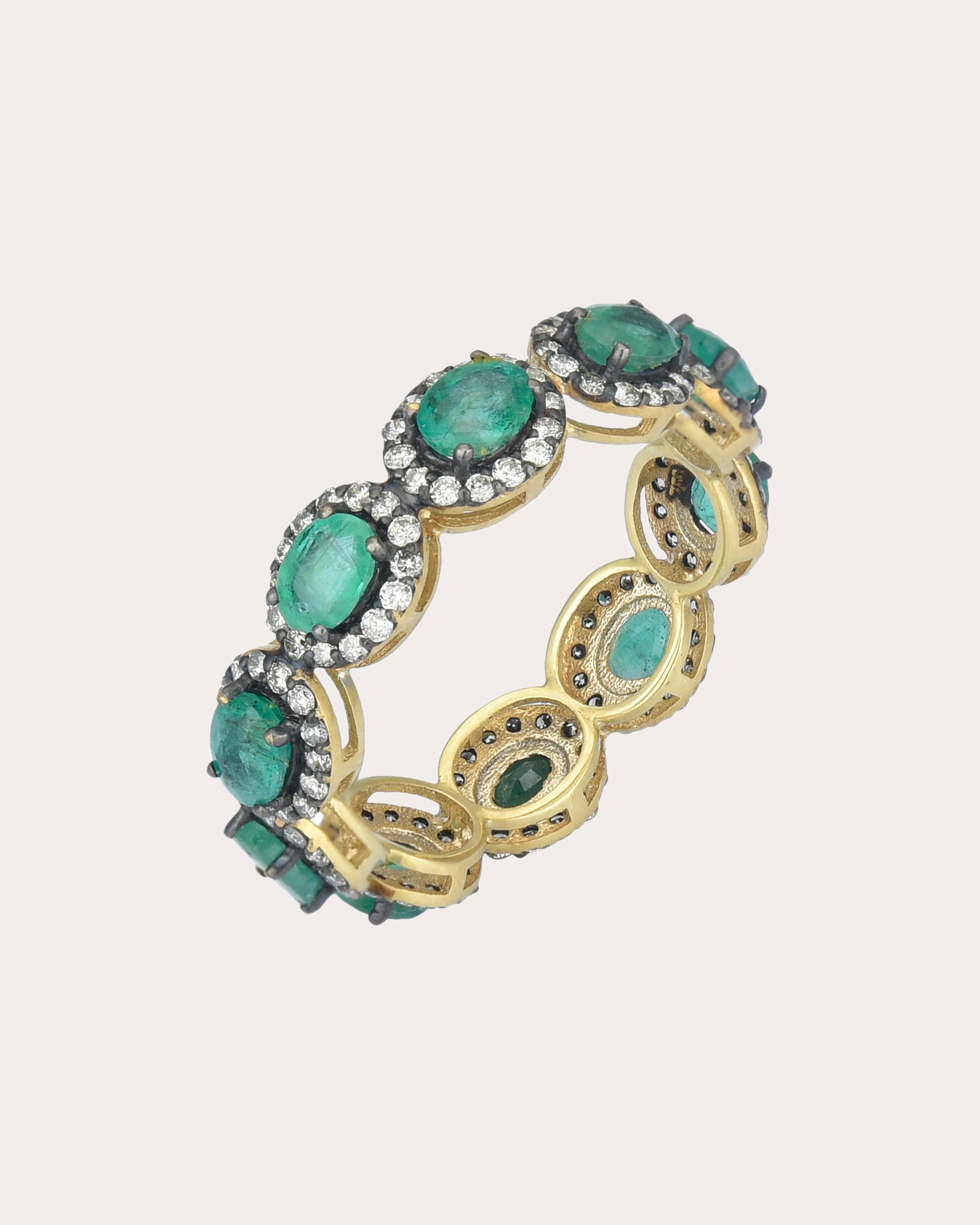 Emerald & 18k Gold Mini Rajasthan Ring