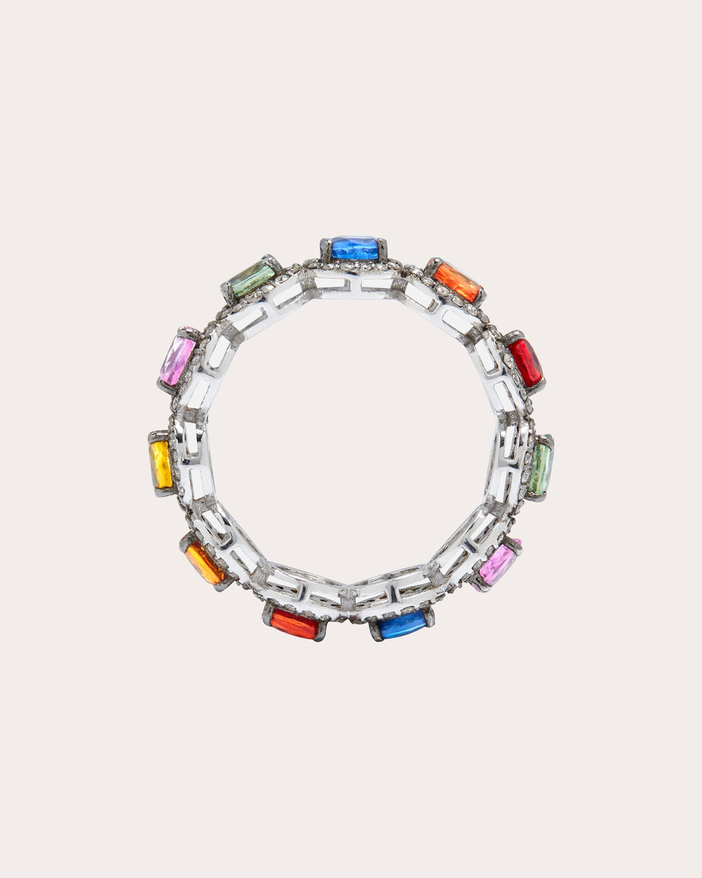 Mini Rajasthan 18K Gold Multi-Sapphire and Diamond Ring
