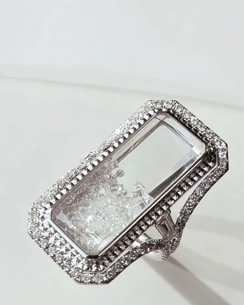 The Cocktail 18K Gold Crystal and Diamond Shaker Ring