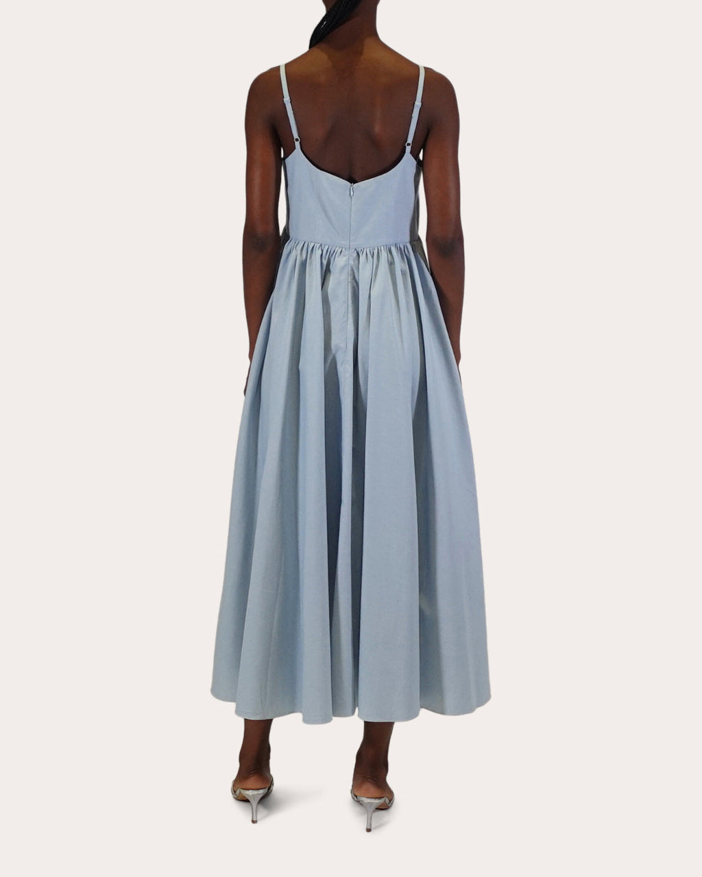 Rachel Gathered Waist Chambray Midi Dress