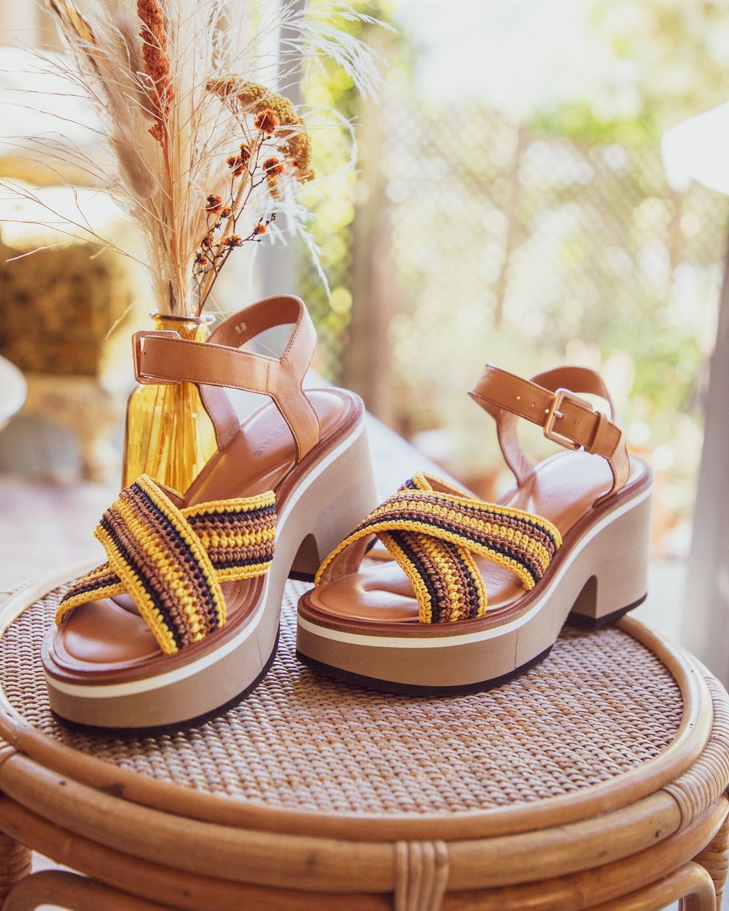 Carya Crocheted Platform Sandal