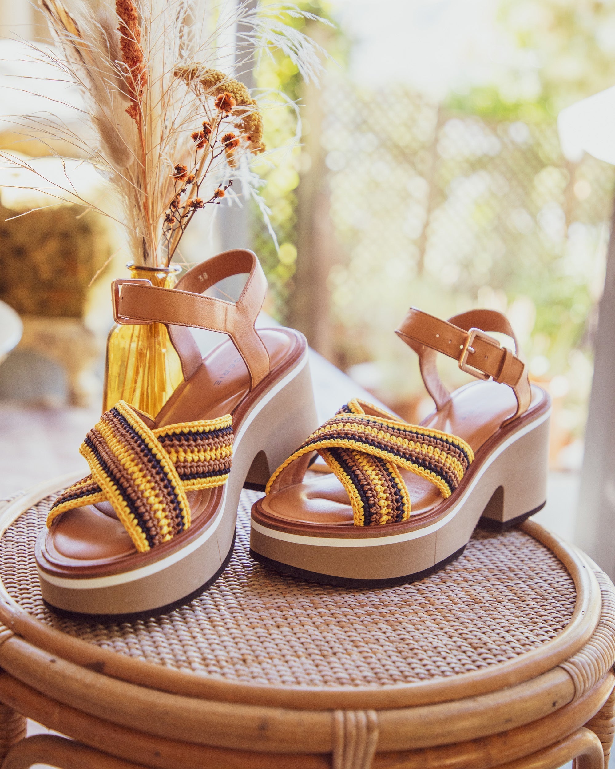 Carya Crocheted Platform Sandal