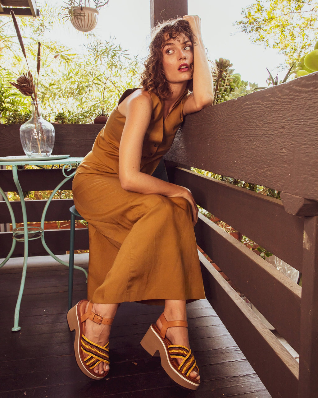 Carya Crocheted Platform Sandal