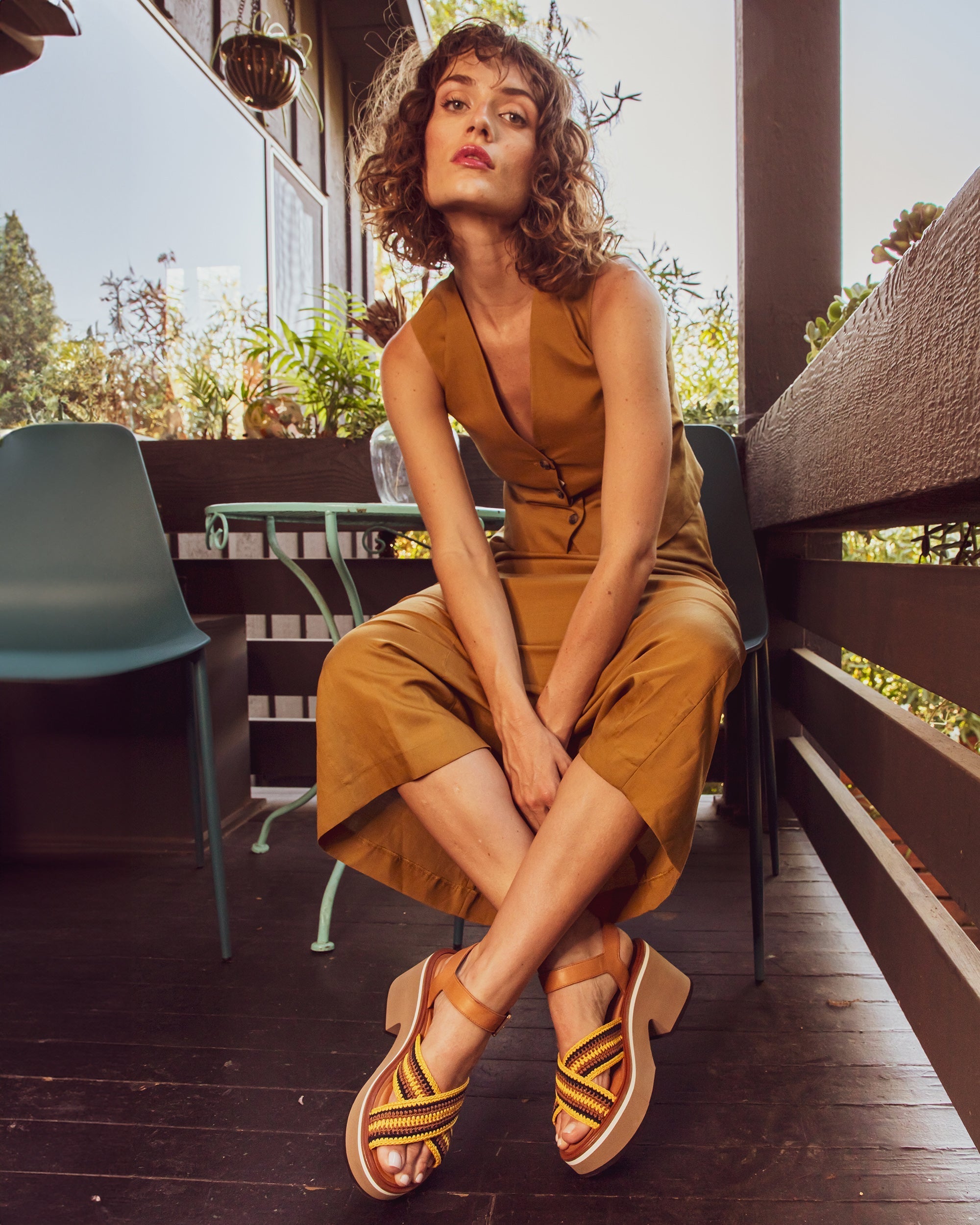Carya Crocheted Platform Sandal